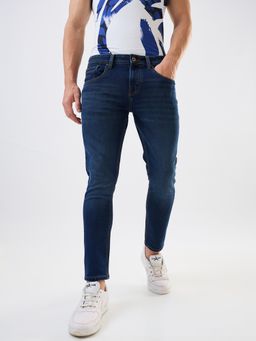 Spykar - Men Blue Slim Fit Mid Rise Cotton Stretch Casual Jeans