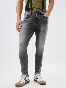 Spykar - Men Grey Slim Fit Mid Rise Cotton Stretch Casual Jeans