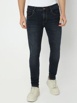 Spykar - Men Blue Slim Fit Mid Rise Cotton Stretch Casual Jeans