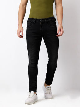 Spykar - Men Black Slim Fit Mid Rise Cotton Casual Jeans