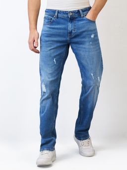 Spykar - Men Blue Comfort Fit Mid Rise Cotton Casual Jeans