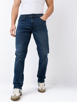 Spykar - Blue Men Comfort Fit Mid Rise Cotton Casual Jeans