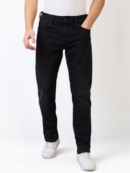 Spykar - Men Black Comfort Fit Mid Rise Cotton Casual Jeans