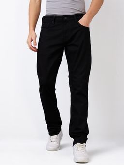Spykar - Men Black Comfort Fit Mid Rise Cotton Casual Jeans