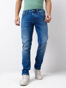 Spykar - Men Blue Regular Fit Mid Rise Cotton Casual Jeans