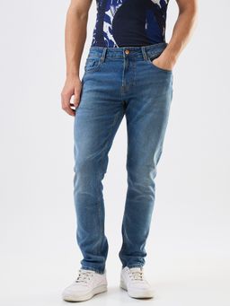 Spykar - Men Blue Regular Fit Mid Rise Cotton Casual Jeans