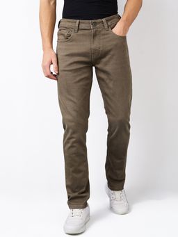 Spykar - Men Brown Regular Fit Mid Rise Cotton Casual Jeans