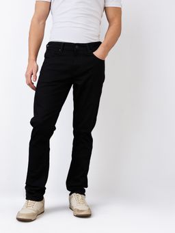 Spykar - Men Black Regular Fit Mid Rise Cotton Casual Jeans