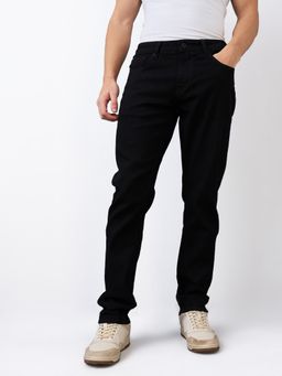 Spykar - Men Black Regular Fit Mid Rise Cotton Casual Jeans