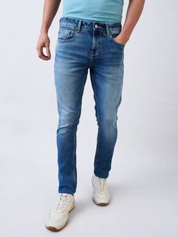 Spykar - Men Blue Slim Fit Low Rise Cotton Casual Jeans
