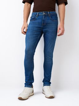 Spykar - Men Blue Slim Fit Low Rise Cotton Casual Jeans