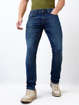 Spykar - Men Blue Slim Fit Low Rise Cotton Casual Jeans