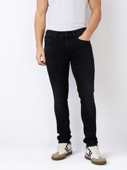 Spykar - Men Black Slim Fit Low Rise Cotton Casual Jeans