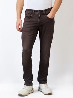 Spykar - Men Brown Slim Fit Low Rise Cotton Casual Jeans