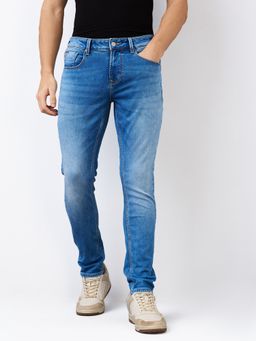 Spykar - Men Blue Slim Fit Low Rise Cotton Casual Jeans
