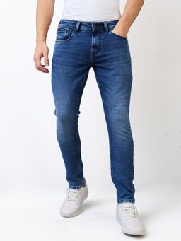 Spykar - Men Dark Blue Slim Fit Low Rise Cotton Casual Jeans