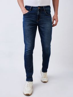 Spykar - Men Dark Blue Slim Fit Low Rise Cotton Casual Jeans