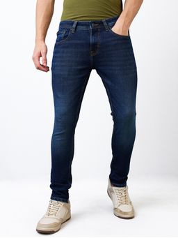 Spykar - Men Dark Blue Slim Fit Low Rise Cotton Casual Jeans