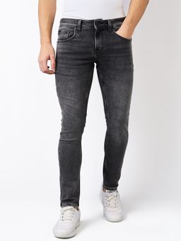 Spykar - Men Dark Grey Slim Fit Low Rise Cotton Casual Jeans