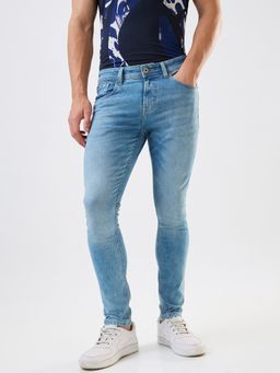 Spykar - Men Blue Slim Fit Low Rise Cotton Casual Jeans
