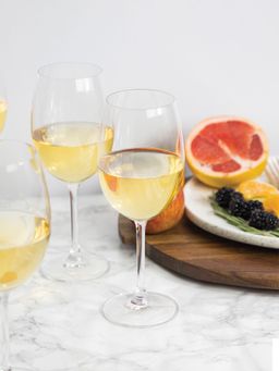 Mikasa - Julie Luxury Crystal White Wine Glasses For thinKitchen, 470 ml, 4-Pc