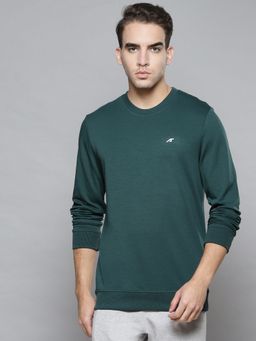Alcis - Men Green Sold Round Neck Sweatshirt
