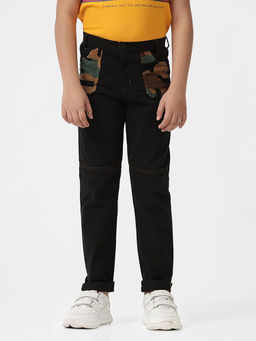 Kate & Oscar - Black Solid/Plain Boys Trouser