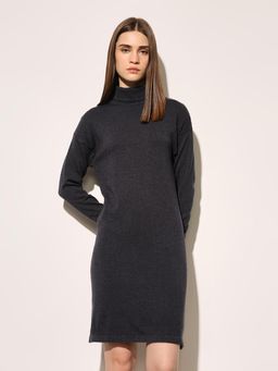 ONLY - Womens Solid Regular Fit Black Mini Dress