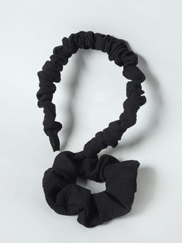 KIDS ONLY - Girls Solid-Plain Black Hairband