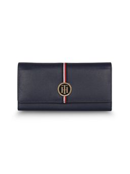 Tommy Hilfiger - Ariel Womens Leather Flap Navy Blue Wallet (S)