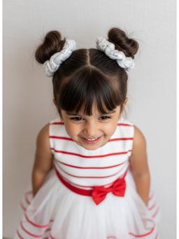 Choko - White Christmas Sparkly Scrunchie (Pack of 2)