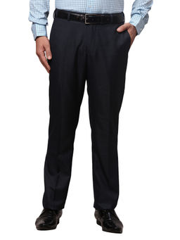 Park Avenue - Regular Fit Solid Black Trousers