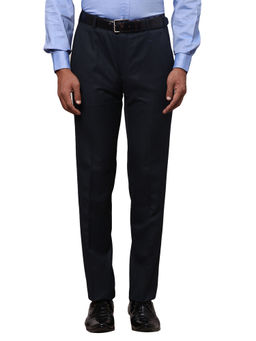 Raymond - Slim Fit Stripe Black Trousers