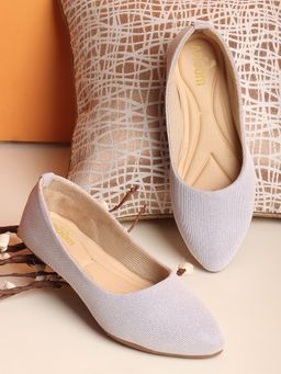 Aroom - Lavender Elegant Textured Ballerinas