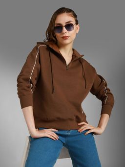 High Star - Hooded Long Sleeves Pullover Sweatshirt