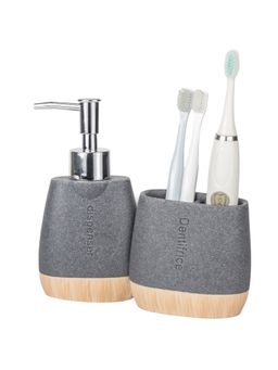 UMAI - Poly-Resin Soap Dispenser Set Grey