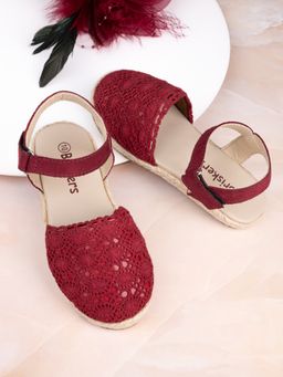 Briskers - Maroon Casual Sandals for Girls