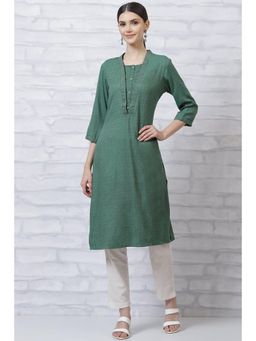 Rangriti - Green Tie & Dye Kurta