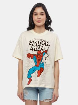 The Souled Store - Spider-man Web Crawler Women Oversized T-Shirt