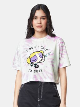 The Souled Store - Powerpuff Girls Cute Bubbles Women Oversized Cropped T-Shirt