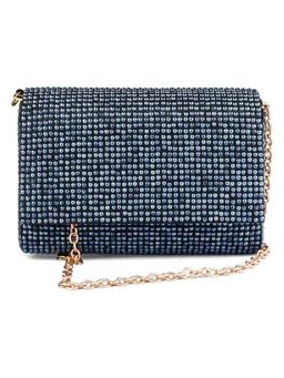 The Purple Sack - Blue Embellished Clutch