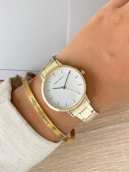 Joker and Witch - Joker & Witch Octavia Gold Watch Bracelet Stack-JWBS670 (L)