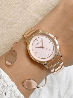 Joker and Witch - Joker & Witch Moana Dual tone Watch Bracelet Stack-JWBS734 (L)