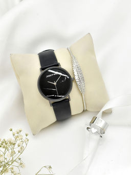 Joker and Witch - Joker & Witch Folly Fern Love Triangle Watch with Bracelet & Rings-JWGS92 (M)