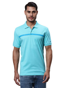 Park Avenue - Blue Slim Fit Polo T-Shirt