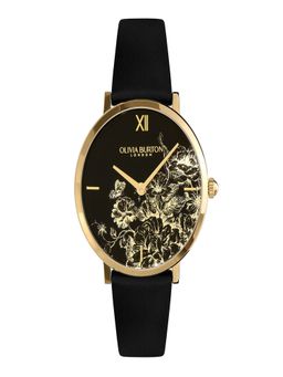 Olivia Burton - Women Floral Blooms Black Round Dial Analog Watch - 24000112