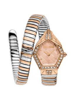 Just Cavalli - Women Ornato Snake Rose Gold Hexagonal Dial Analog Watch - JC1L303M0065