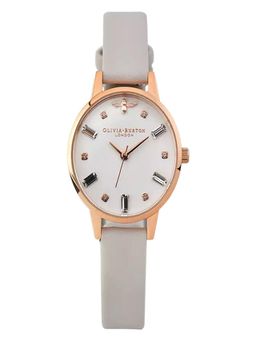 Olivia Burton - Women Bejewelled Bee White Round Dial Analog Watch - OB16EX141