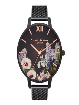 Olivia Burton - Women Secret Garden Black Round Dial Analog Watch - OB16FS116