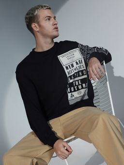 Hubberholme - Typography Printed Relaxed Fit Pure Cotton T-shirt